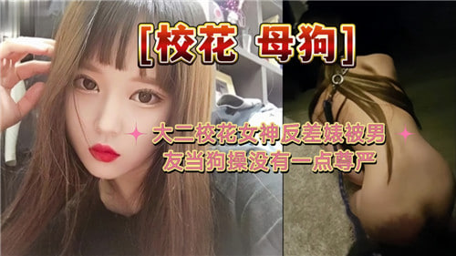 大二校花女神反差婊被男友当狗操没有一点尊严 海报